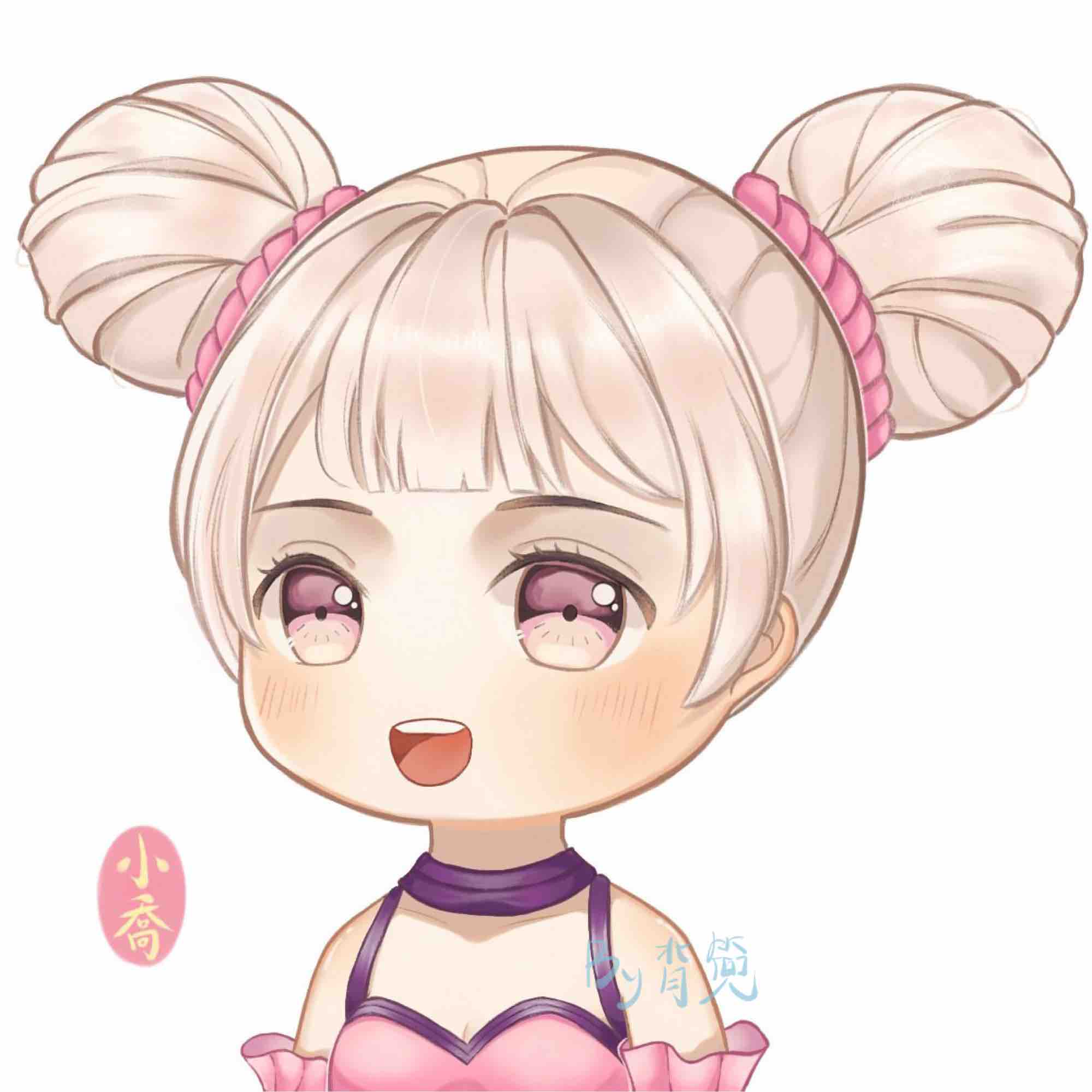 大乔小乔"二乔姐妹花"同人q版头像