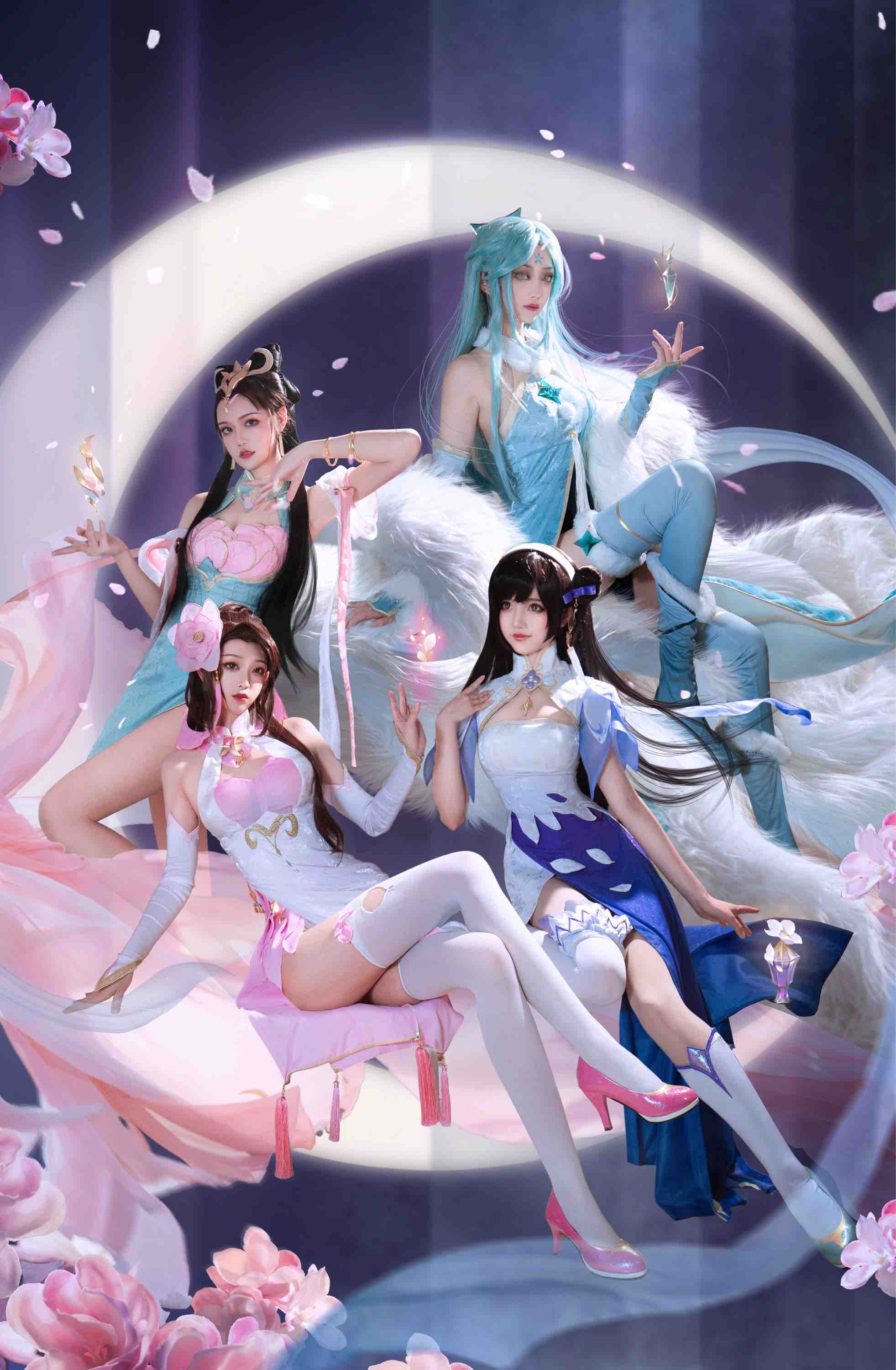 萧雪cos四大美人穿上旗袍竟然是这样爱了爱了